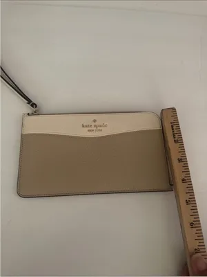 kate spade New York Beige and Cream Leather Wristlet thumbnail 7