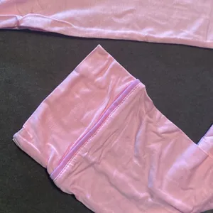 ASOS Design Women’s Long Sleeve Shirt & Pants Pajama Set Pink Piping Size 4 NEW thumbnail 10