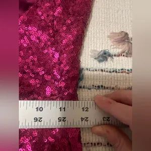 Selfie Leslie Saints & Secrets Miami Nights Cowl Neck Fuchsia Mini Dress Sequins Lace Up Prom thumbnail 15