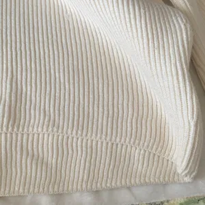Maeve women's large white Ivory Knit Pullover balloon sleeve boho oversized thumbnail 5