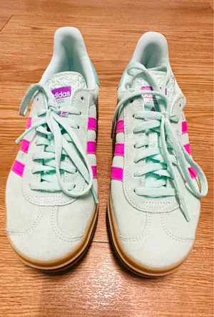 Adidas Gazelle Platform Bold Sneakers Mint Green Pink Gum Sole thumbnail 1