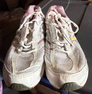 New Balance White and Pink Women's Athletic Sneakers thumbnail 1