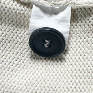 Zara Men Cream Knit V-Neck Button Cardigan Sweater Size Large thumbnail 5