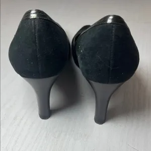 LOFT Black Peep-Toe Heels B24 thumbnail 6