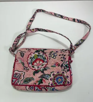 Vera Bradley Lil Hipster Shoulder Bag Floral Print Heart Lined Built in Wallet thumbnail 1