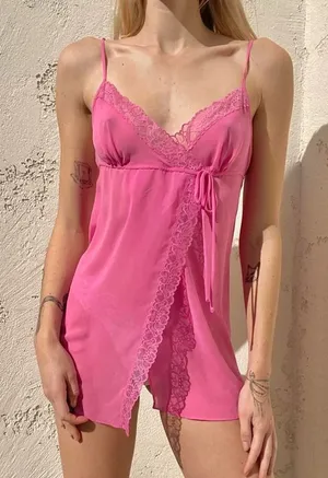 Hot pink Victoria’s Secret sheer‎ babydoll Small thumbnail 1