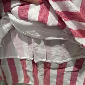 Rails Ren Drawstring Waist Mini Dress Seville Pink White Strip Sz‎ Small Linen thumbnail 9