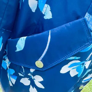 Dennis Basso Spring Rain Blue Floral Raincoat size XS thumbnail 10