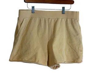 CALIA Shorts Yellow L‎ Womens Cotton Knit Lounge Activewear thumbnail 1