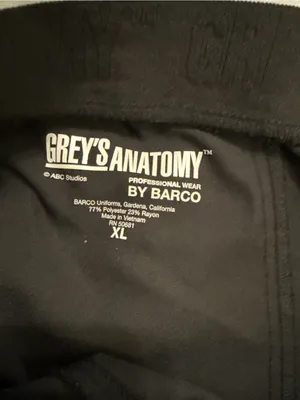 Grey's Anatomy Black Cargo Jogger Scrub Pants with Drawstring thumbnail 3