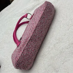 Wine pink clutch tweed design thumbnail 7