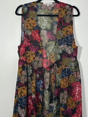 Young Fabulous & Broke Floral Sleeveless Maxi Kimono Size Large Boho thumbnail 2