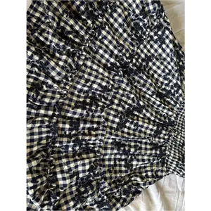 Francesca's Navy & White Smocked Gingham Sundress thumbnail 6