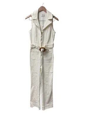 Show Me Your Mumu Jacksonville Cropped Jumpsuit Denim Pearly White Medium thumbnail 2