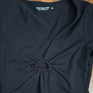 Abercrombie & Fitch Black Long Sleeve Tie Front Bodysuit thumbnail 3