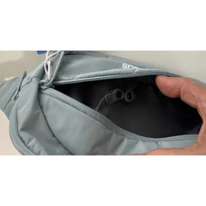Adidas Originals Waist Bag Fanny Pack Grey Blue Trefoil‎ Logo Adjustable NEW thumbnail 7