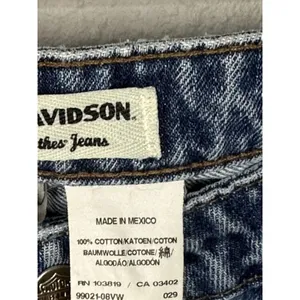Harley Davidson Jeans Women 10 Blue Straight Leg Embroidered Logo Denim thumbnail 4