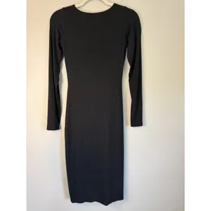 Skims Smooth Layers Square Neck Long Sleeve Midi Dress Obsidian S New $108 thumbnail 10