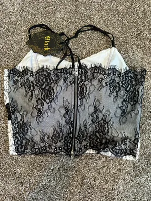 Corset top Black Size M thumbnail 2