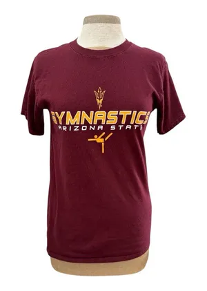 Arizona State Sun Devils Champion Gymnastics Stack T-Shirt - Maroon S thumbnail 1