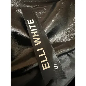 Elli White Black Faux Leather Floral Embroidered Studded Moto Biker Jacket Sz S thumbnail 7