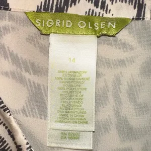 Sigrid‎ Olsen Floral Midi Skirt Brown Cream Size 14 Boho thumbnail 4