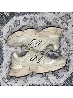 New Balance 9060 cream & white sneakers - US 9 thumbnail 4