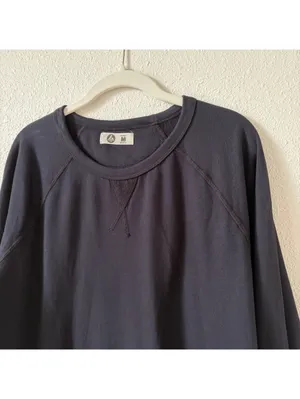 American Giant Crewneck Sweatshirt Size Medium Black Minimalist Casual Cotton thumbnail 4