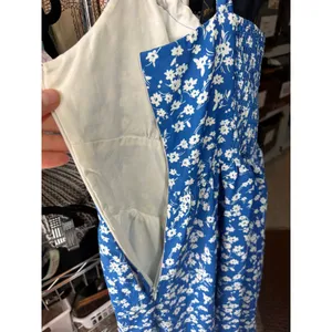 Scarlet Darkness Midi Dress Womens L Blue Floral Milkmaid Smocked Cottagecore thumbnail 8