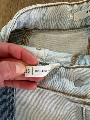 Pacsun High Waisted Two Tone Denim Shorts thumbnail 5