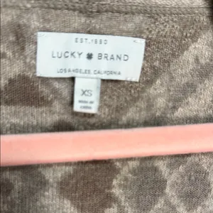 Lucky Brand XS‎ Aztec Fringe Open Front Cardigan Sweater thumbnail 6