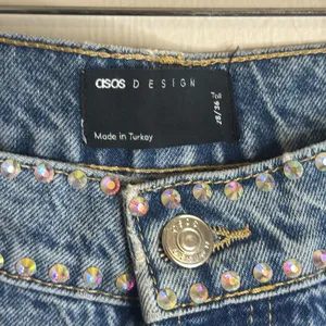 ASOS design Women's Blue Jeans‎ with Studded gem Details size 28 cute spring thumbnail 5