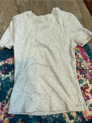 Skims Gray Crewneck Short-Sleeve Women's Top thumbnail 3