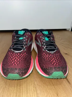 Brooks Ghost 11 Women's Running Sneakers Black & Pink with Teal Accents Size 8.5 thumbnail 7