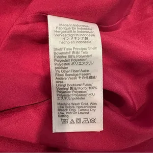 J. Crew Ruffle V-Neck‎ Long Sleeve Blouse Women's Small Raspberry Boho Hippie thumbnail 6