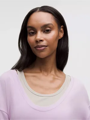 NWT Lululemon becalm Scoop-neck relaxed fit pullover lilac play size small thumbnail 5