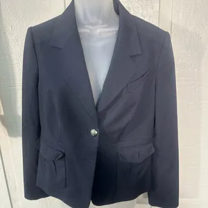 The Limited Women’s Navy Single Button Blazer Size Medium EUC thumbnail 3