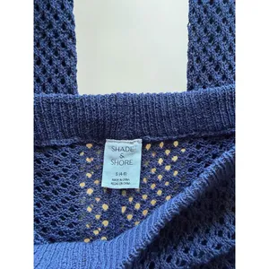 Shade & Shore Womens Navy Blue Crochet Knit Swim Cover Up Pants Size‎ Small 4-6 thumbnail 2