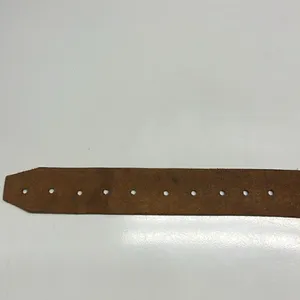 Brown Western Leather Embossed Floral Inspired Belt with Shiny Silver Hardware thumbnail 9