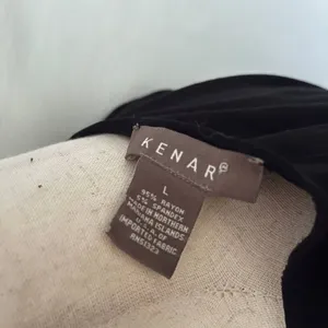 Kenarr Faux Wrap Knit Womens Top Sz L Y2K Minimal Black V-Neck Long Sleeve= thumbnail 11