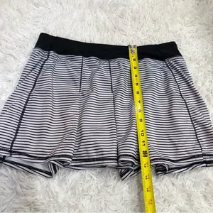 Kyodan Striped Pleated‎ Athletic Skort Skirt Black White Large thumbnail 8