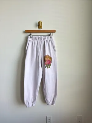 Boys Lie Room to Grow Terry Cloth Sweatpants White Rhinestone Graphic Joggers XS thumbnail 6