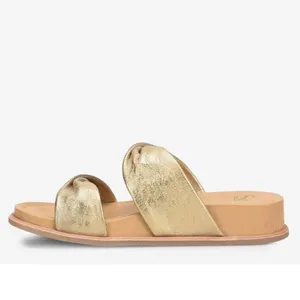 SOFFT‎ | Ainsworth Mirabelle Metal Gold Leather Twisted Strap Platform Sandal, 6 thumbnail 2