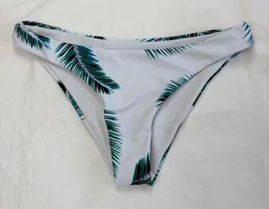SHEIN white palm leaf bikini bottom thumbnail 1