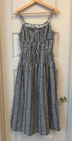Cotton Gingham Sleeveless Dress Medium thumbnail 1