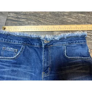 River Island Denim Cutoff Shorts Distressed Frayed Hem Blue Jeans Womens Size 12 thumbnail 3