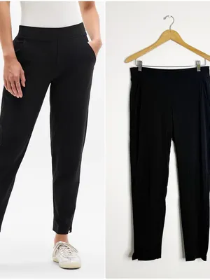 Athleta Black Slim Ankle Pants Size 6 Stretch Pull On Work Travel thumbnail 2