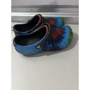 Crocs‎ Tie Dye Bistro Work Anti-Slip Non Slip Rainbow Unisex Size 7/9 thumbnail 2