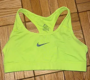 Nike Neon Yellow Sports Bra Dri-Fit thumbnail 1
