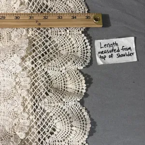 AEO American Eagle Dress Size Medium Cream Crochet Lace Boho Romantic Hippie thumbnail 9